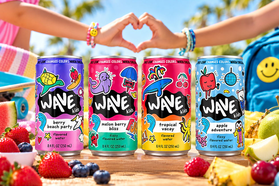Wave Kids Launches Four Organic Flavoured Waters for Back to School