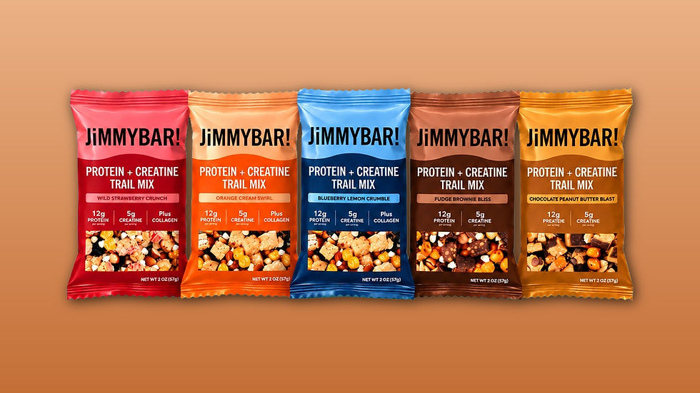JiMMYBAR! Launches Creatine and Protein Trail Mix Line