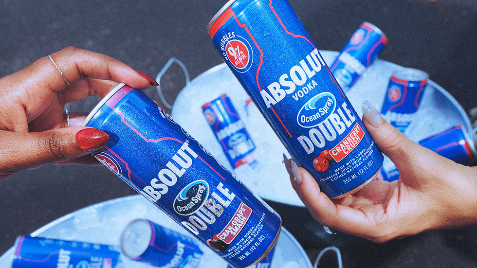 Absolut and Ocean Spray Launch 9% ABV Double Vodka Cranberry RTD