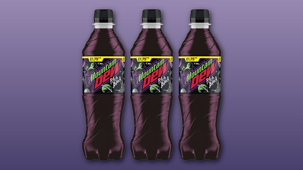 Mountain Dew Launches Pitch Black Citrus Grape Soda in UK