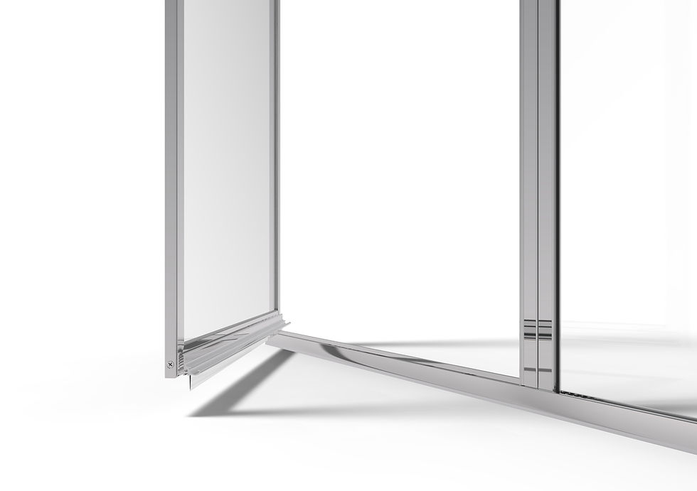 Thumbnail: Deluxe 135A 3/16" Glass Framed Continuous Hinge Door & Inline Panel