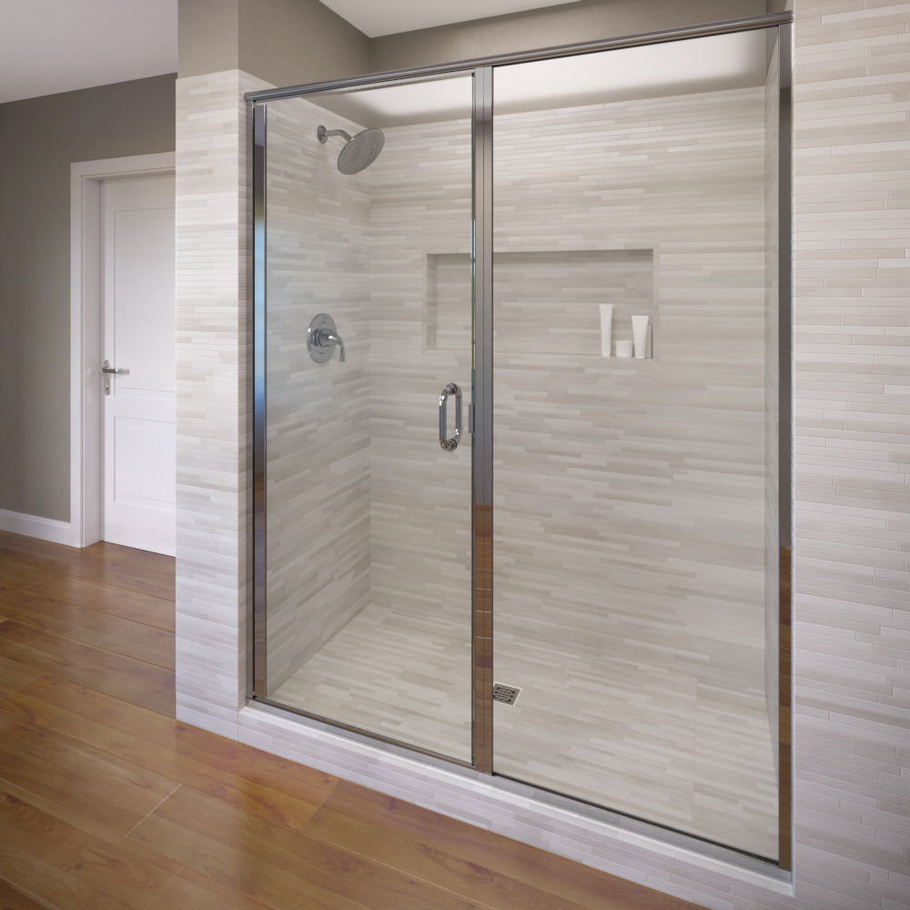 Infinity 1413 Semi-Frameless 1/4" Glass Swing Door & Panel Shower Do