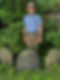 Tom stands at the grave of John Woolman in the Quaker burial ground at Bishophill in York, England. Though an American, John Woolman died while traveling in the ministry of smallpox in England.