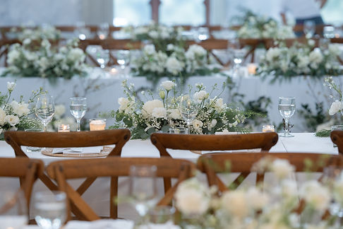 Wedding dinner table reception, wooden chair in wedding.jpg