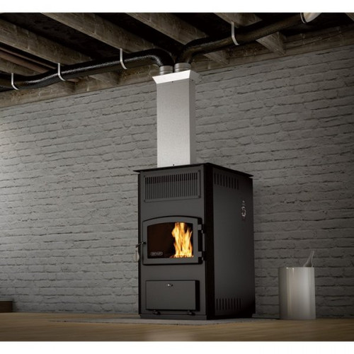 ECO65 PELLET STOVE WITH BASEMENT VENTING KIT Nord Timber