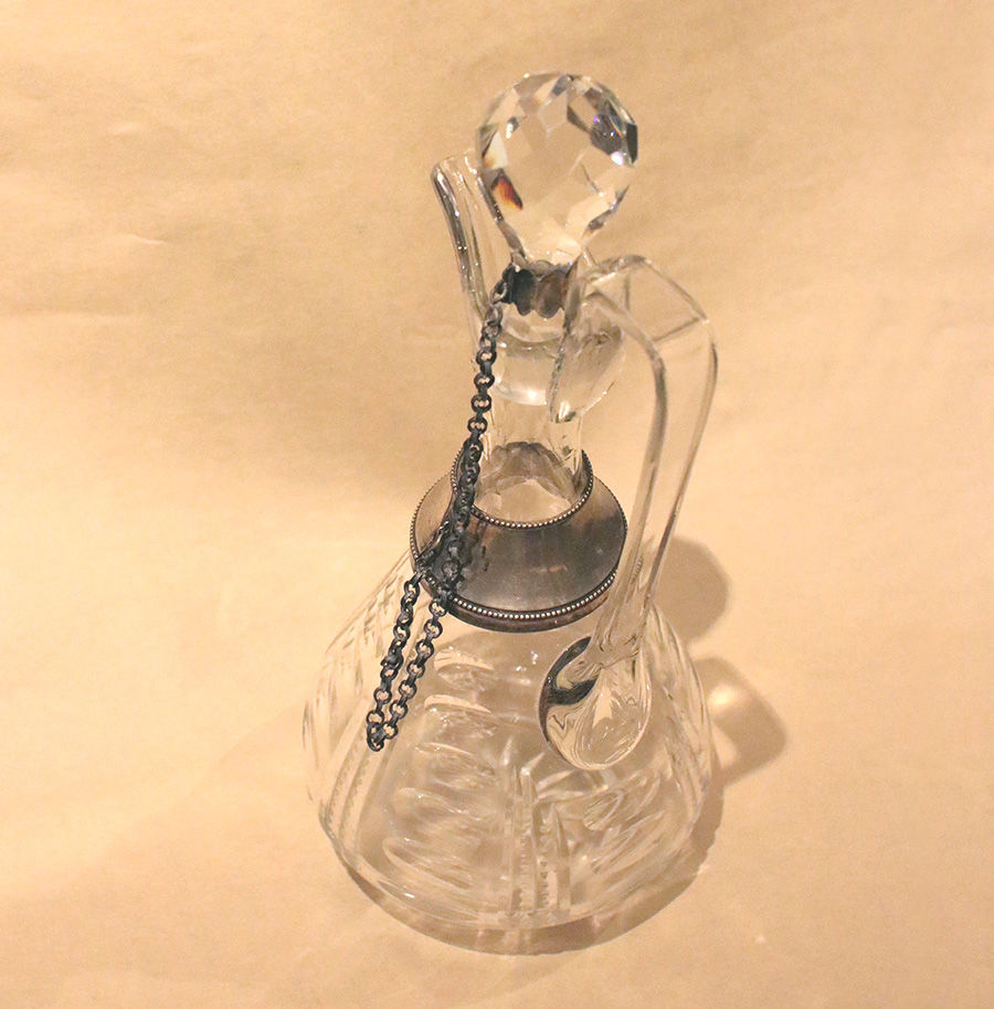 サムネイル： Silver & Crystal Decanter  | シルバー金具付きクリスタルデキャンタ　23022