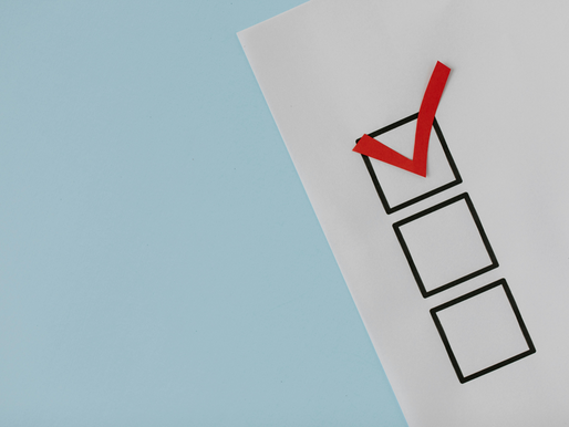 Checklist with a blue background