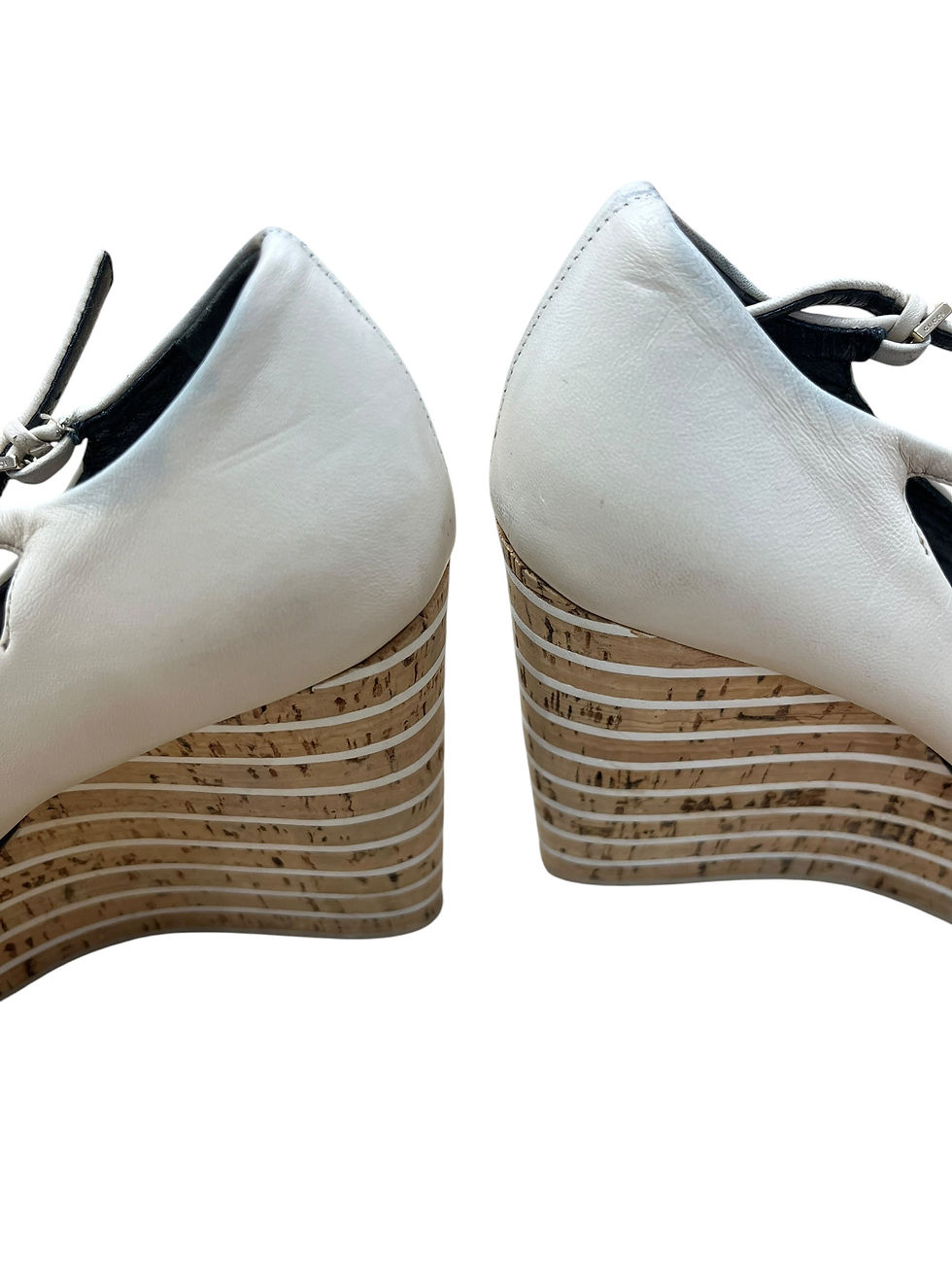 Thumbnail: Gucci Vintage Black Patent Leather Ankle-Strap Wedges