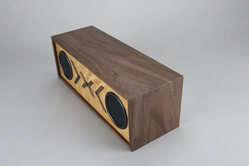 Thumbnail: Solid Walnut & Cherry Stereo Bluetooth 5.0 Speaker