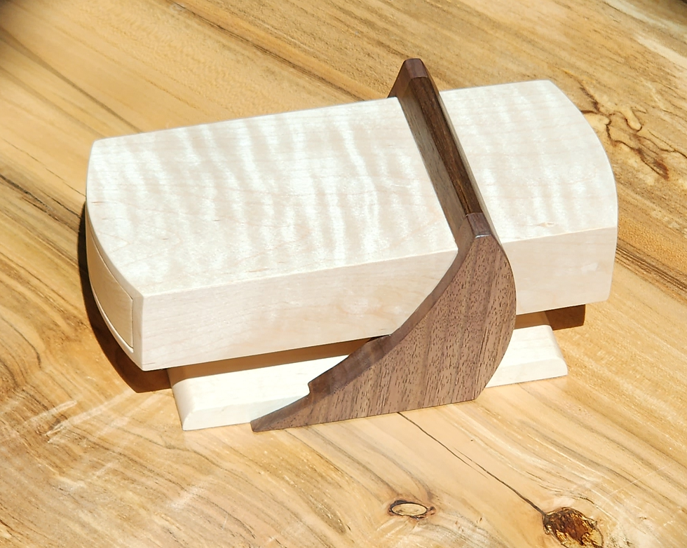 Thumbnail: Frank Lloyd Wright Inspired Jewelry Box – Handmade in Curly Maple & Walnut
