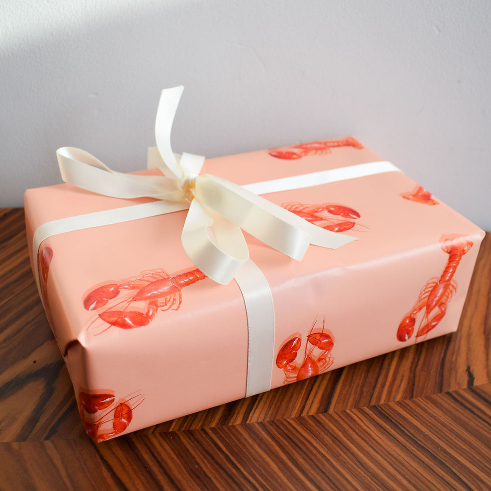 Thumbnail: Lobster gift wrap - pink