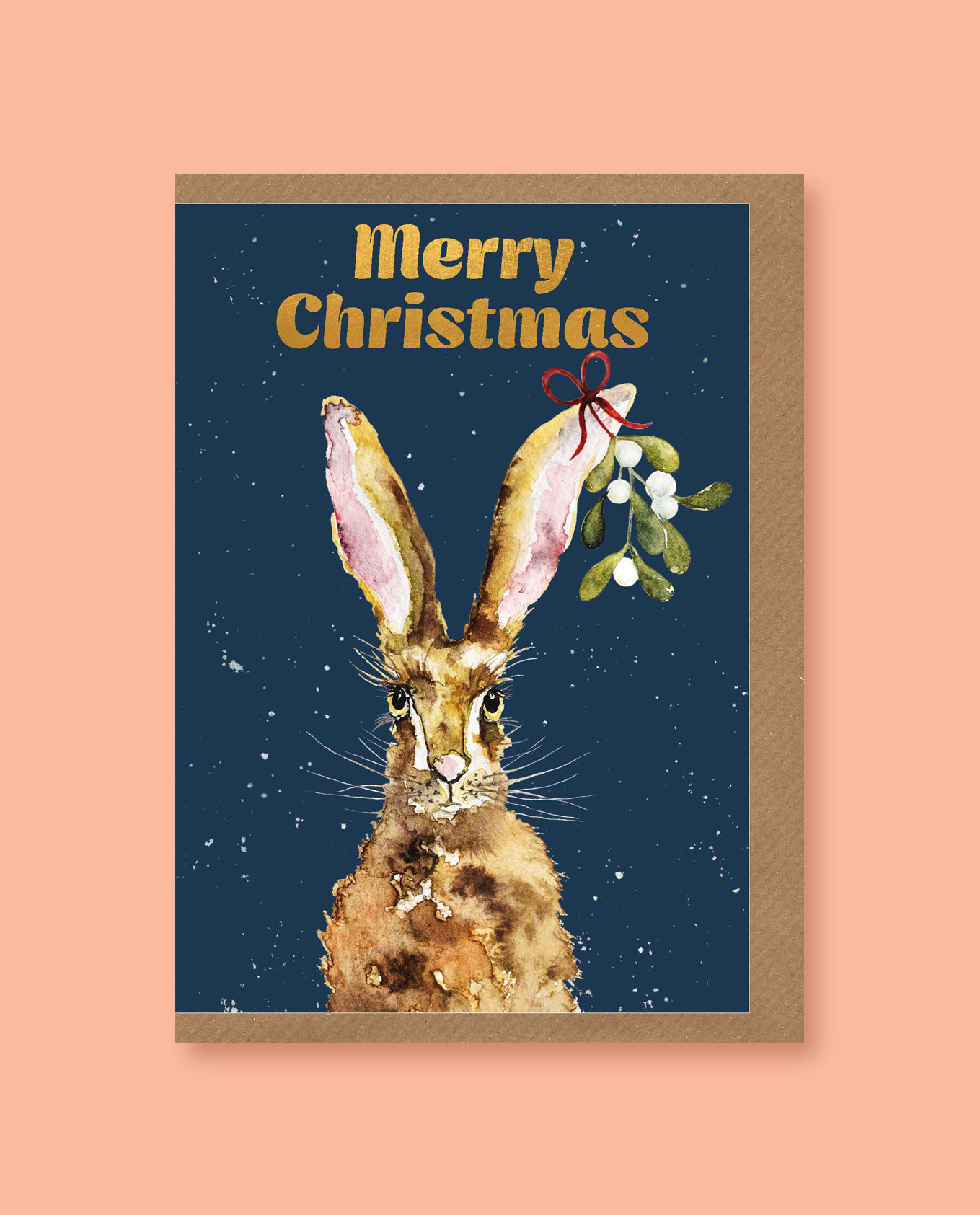 'Merry Christmas' Hare card