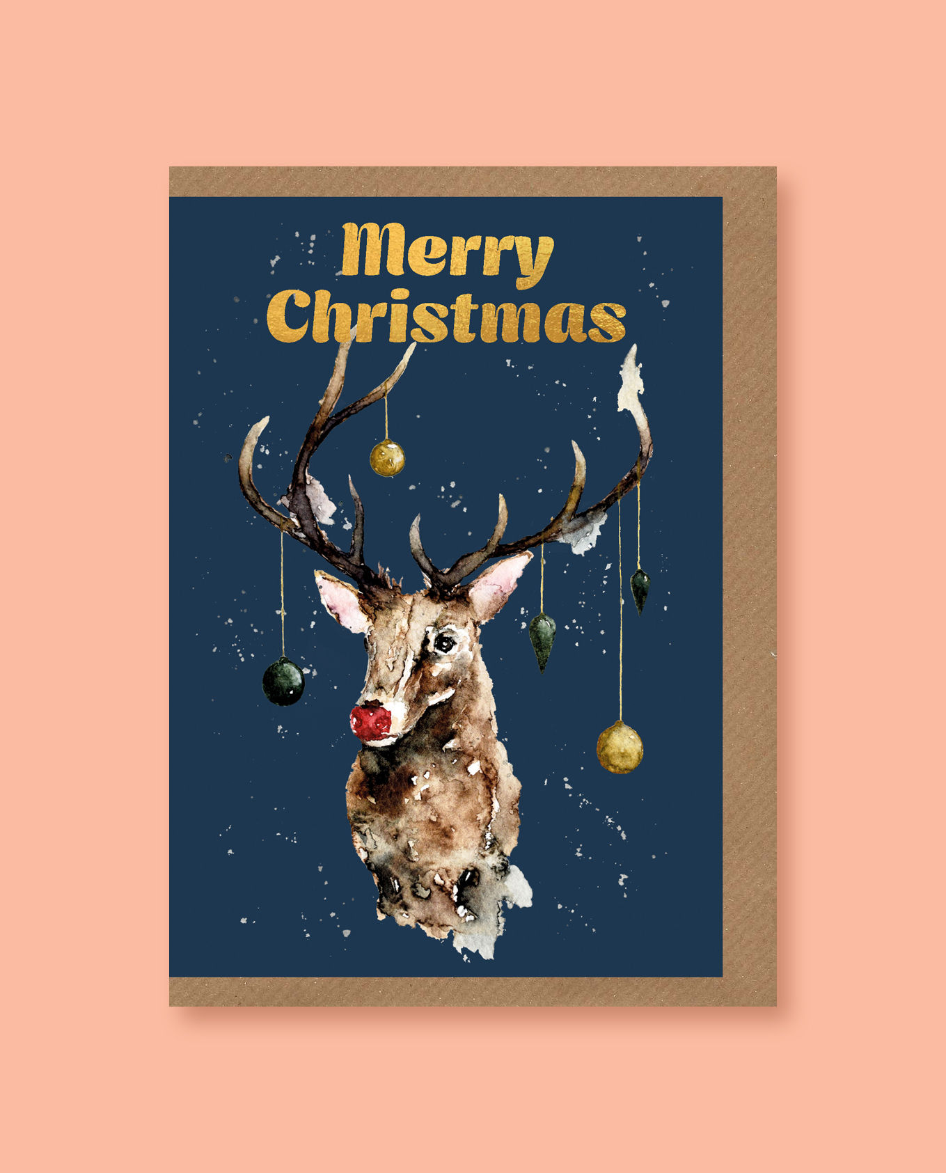 'Merry Christmas' Stag card