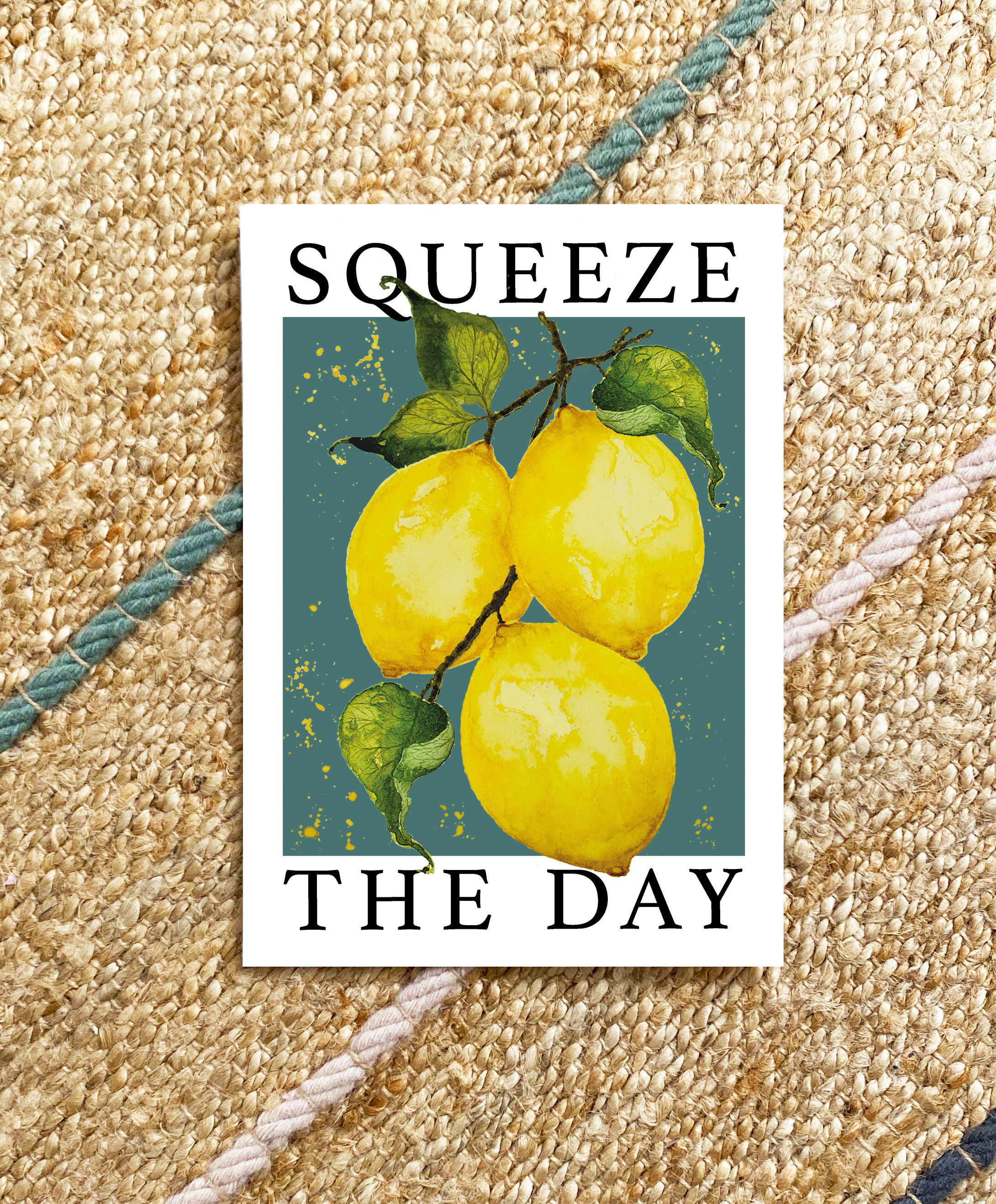 Squeeze The Day print - blue