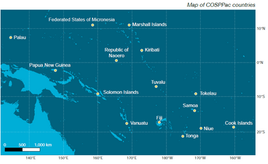 Map of COSPPac-supported countries