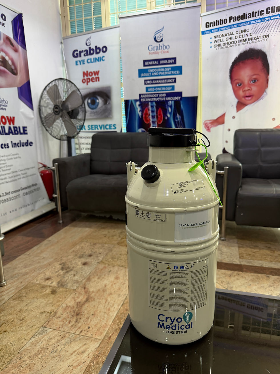 Recent shipment to Grabbo Fertility Clinic in Abuja