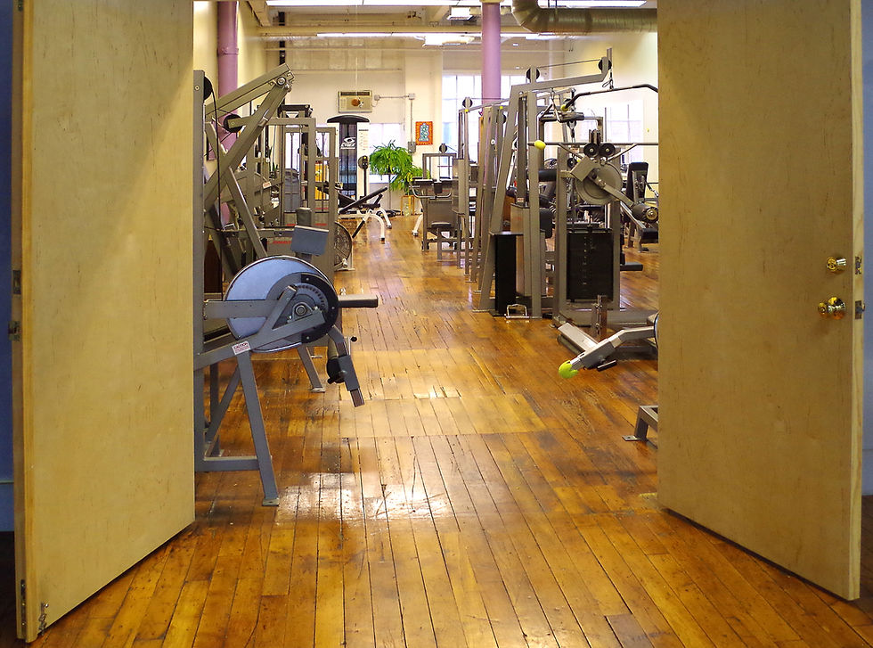 gymnasium, fitness center, gym equipment