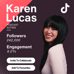 TikTok influencer with engagement and follower metrics for influencer marketing