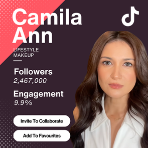 TikTok influencer with engagement and follower metrics for influencer marketing