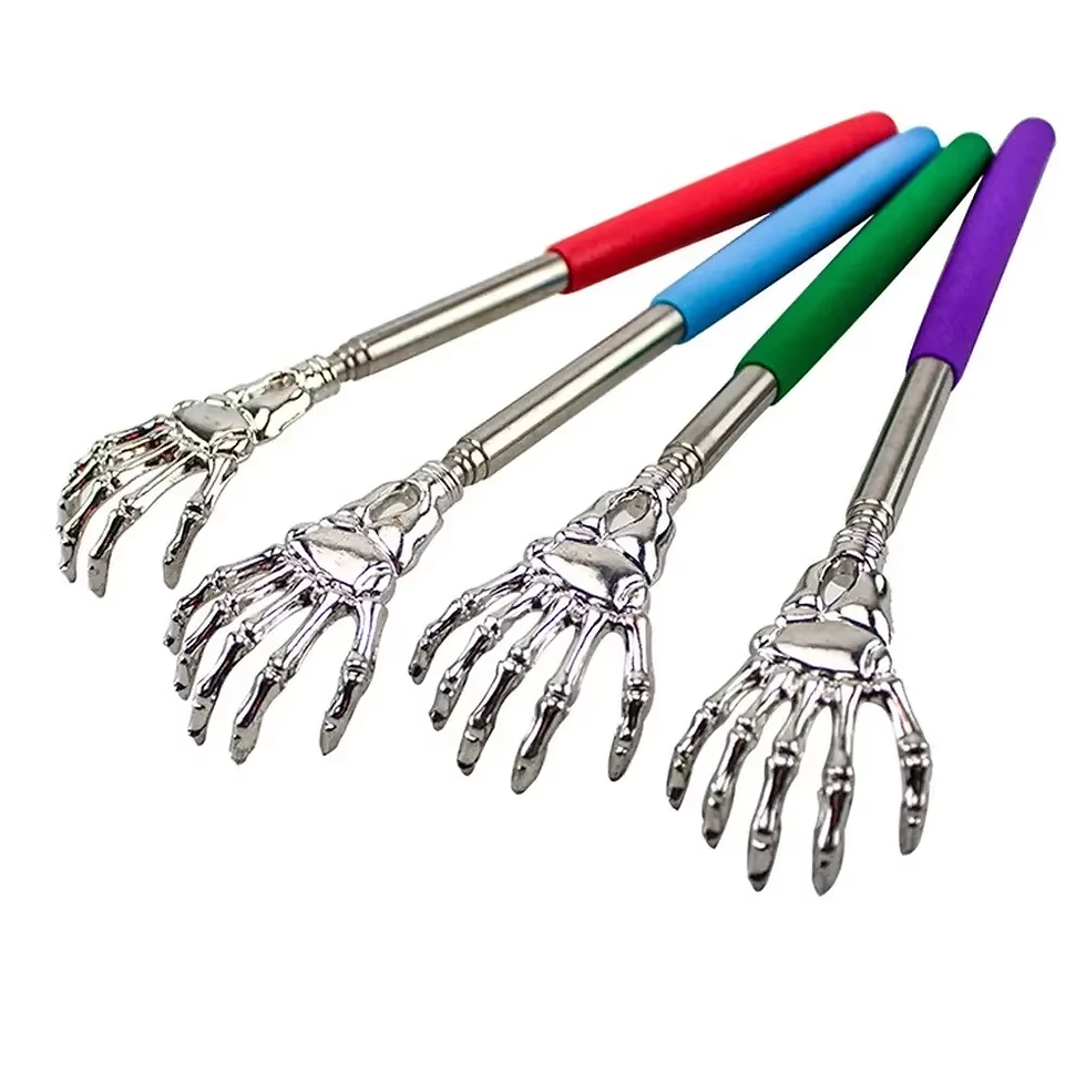 Thumbnail: 1Pc Random Color Stainless Steel Back Scratcher Telescopic Scratching Massager E