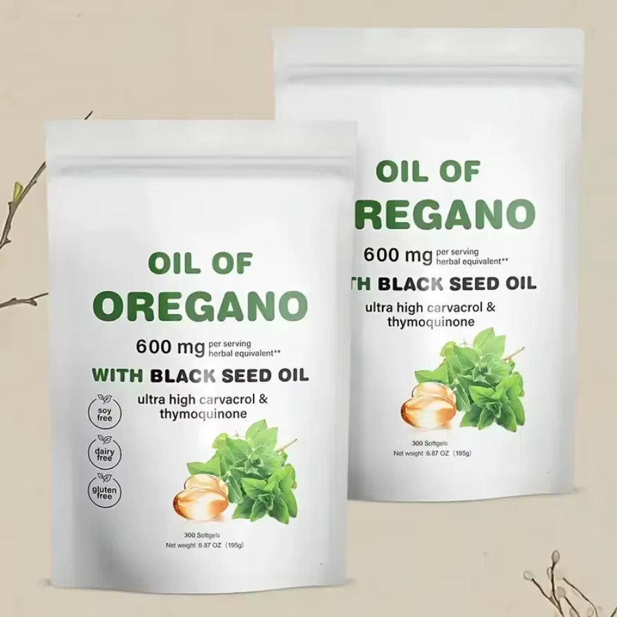 300 Capsules Oil of Oregano with Black Seed Oil - Natural Antioxidants for Fitne