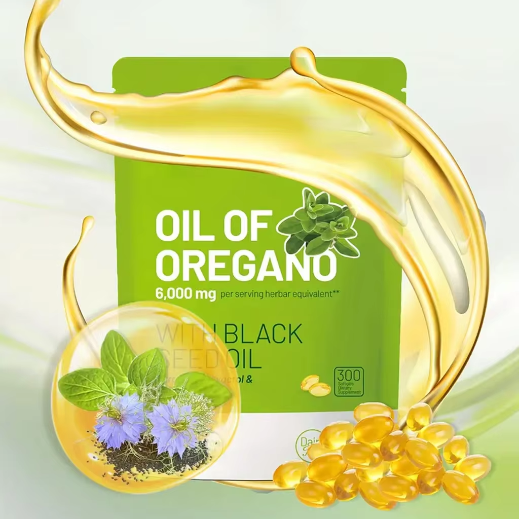 300 Capsules Oil of Oregano with Black Seed Oil - Natural Antioxidants for Fitne