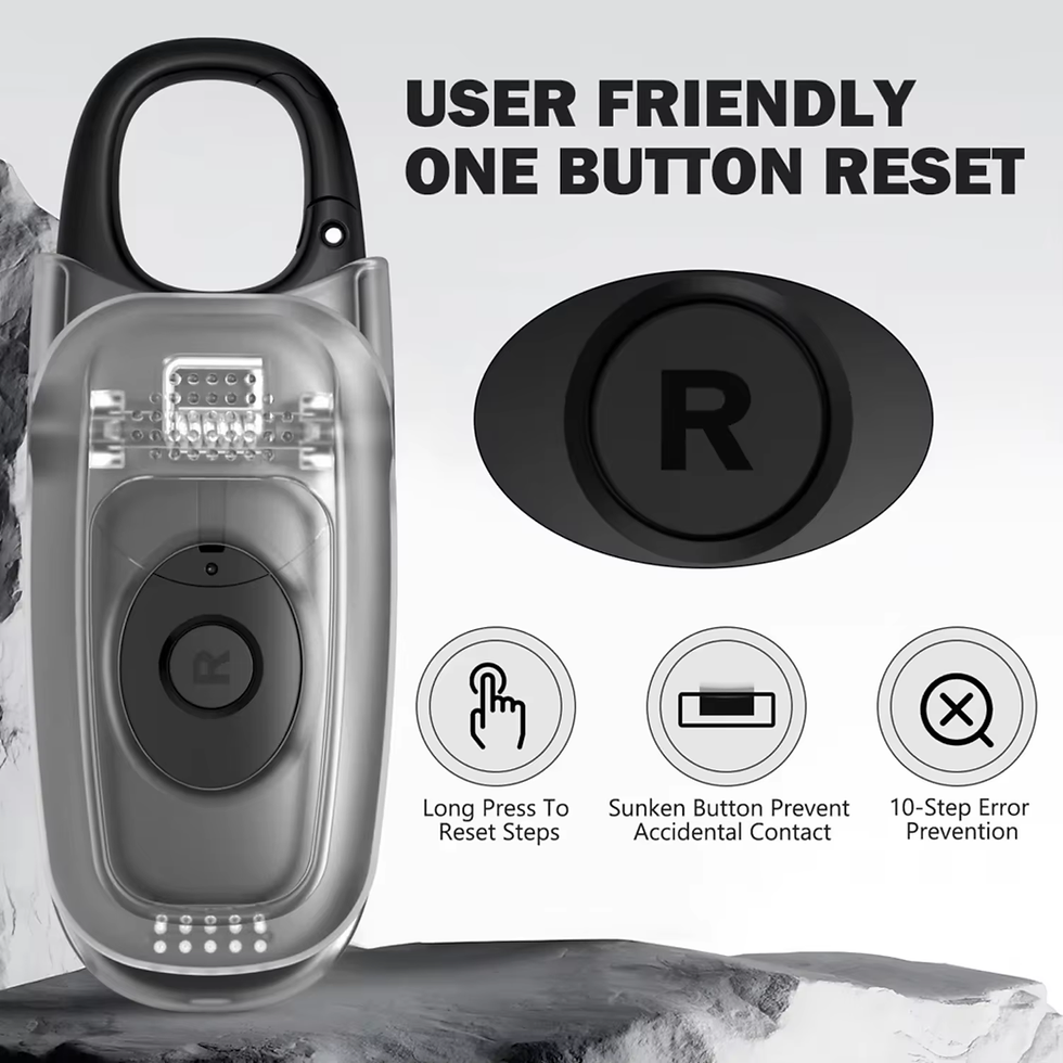 Thumbnail: 3D Pedometer Walking with Carabiner Simple Mini Step Counter Large LCD Digits Po