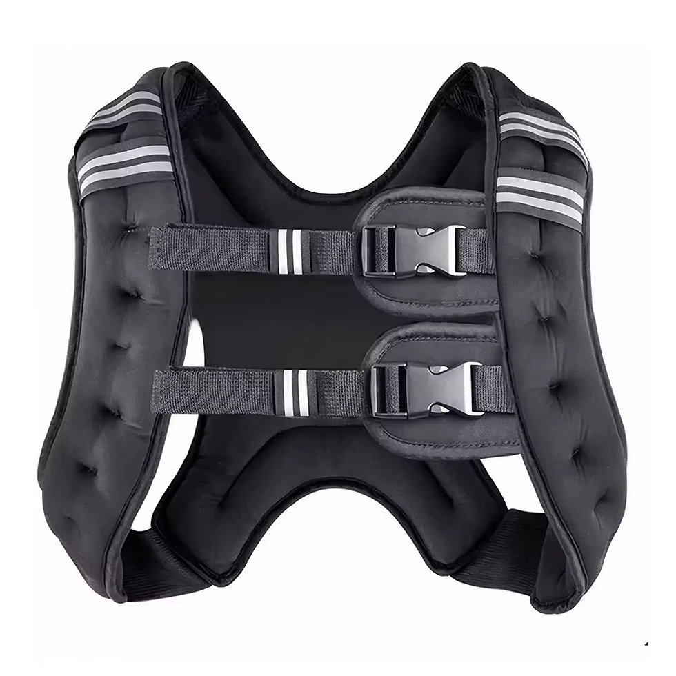 Thumbnail: Weighted Vest 5KG Body Weight Vest Exercise Set with Reflective Stripe Double Ad