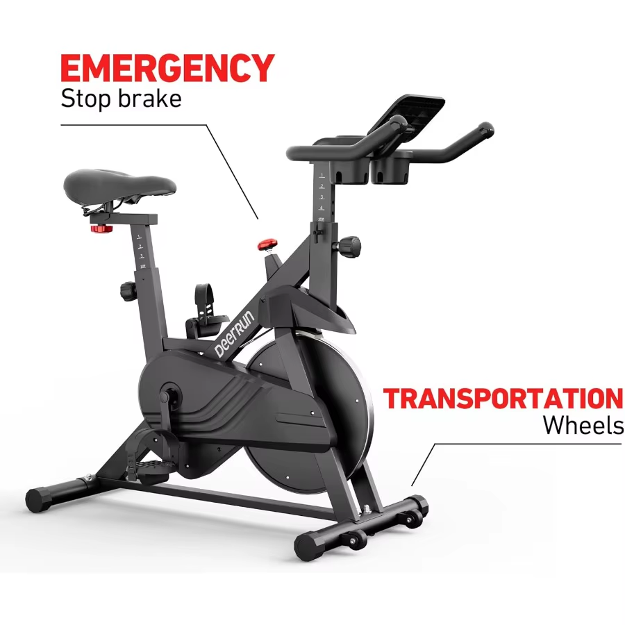 Thumbnail: Indoor Cycling Bike with Adjustable Magnetic Resistance and Low-Noise Operation 