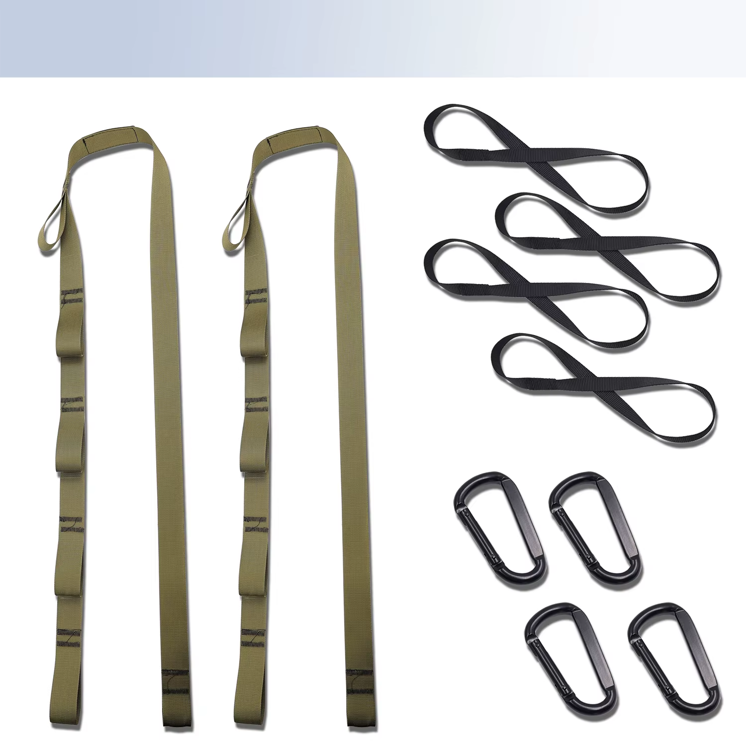 Adjustable Dumbbell Spotter Straps for Barbell Rack Attachment Chest Bench Press