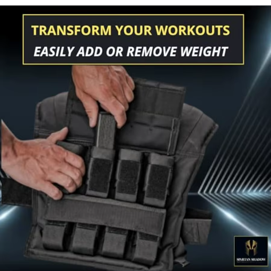 Thumbnail: 40 Lb Weighted Vest - Adjustable Weighted Vest 40 Lbs with Iron Weights. Tone Fi