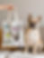 French bulldog beside white tote bag with colorful pet-themed doodles and custom design