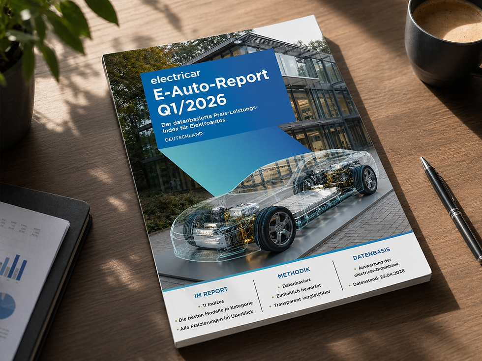 Der electricar E-Auto Index Q1/2026 ist da