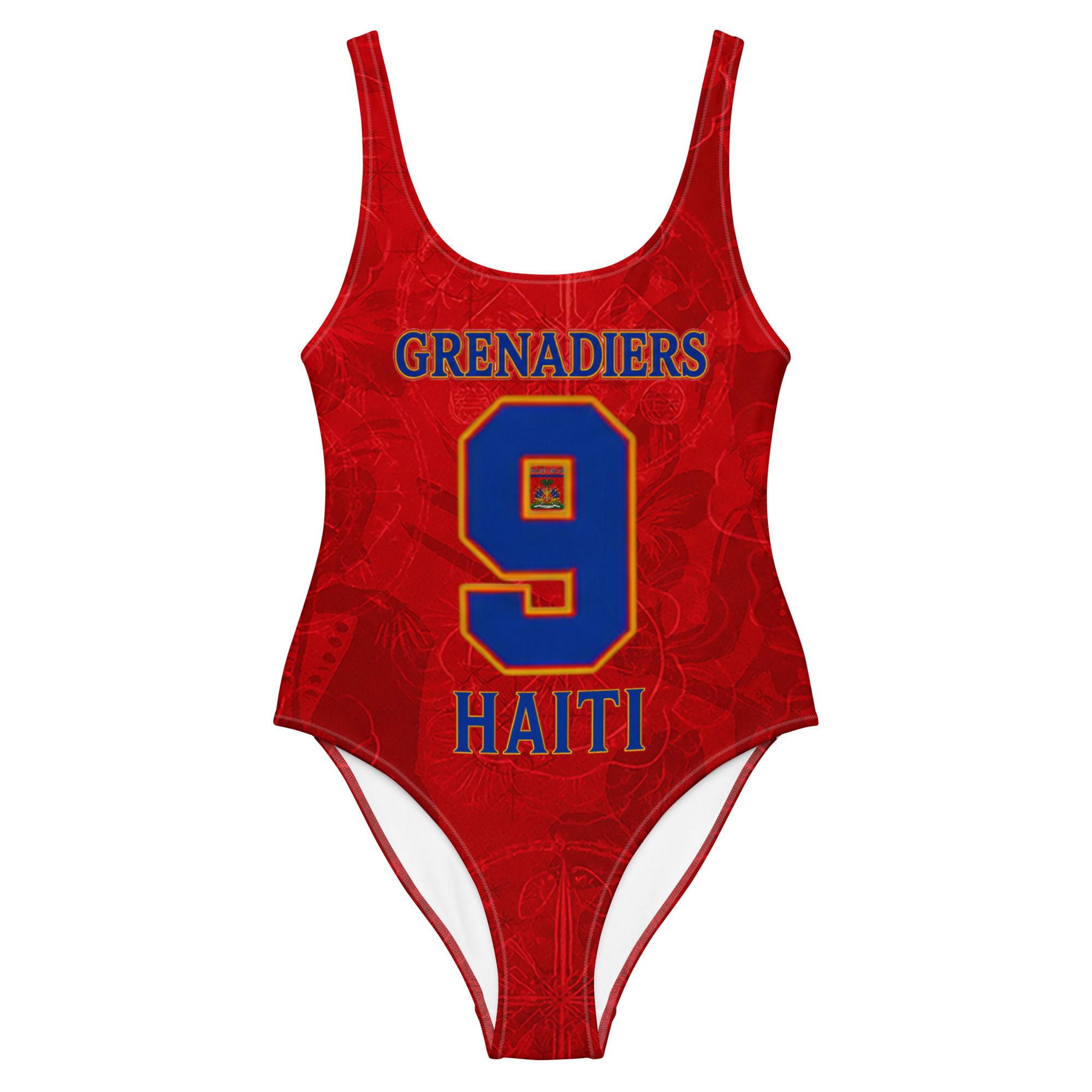 GRENADIERS #9 - RED - HAITI WORLD CUP 26 - ONE-PIECE SWIMSUIT 