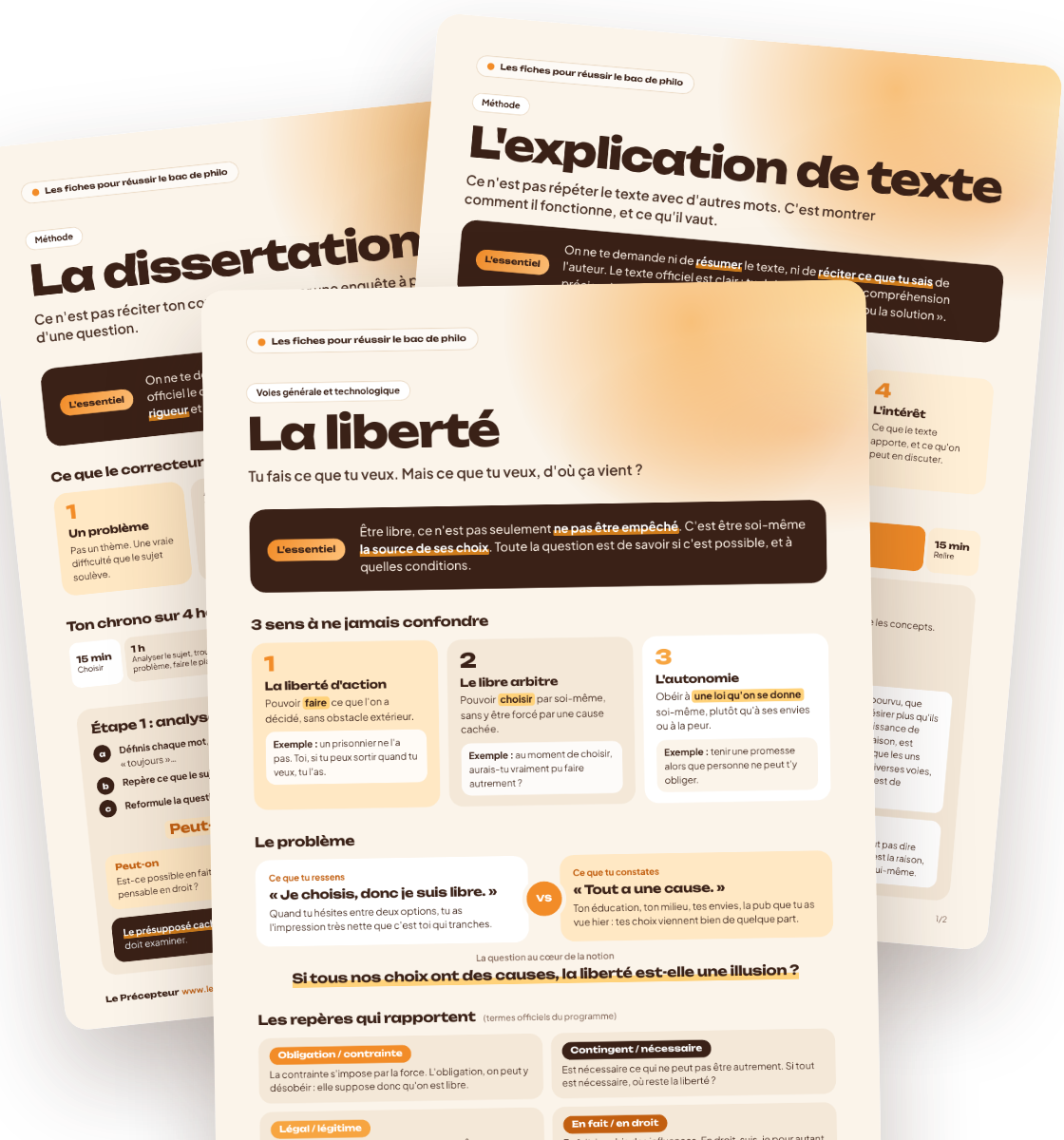 Les fiches pour réussir le bac de philo