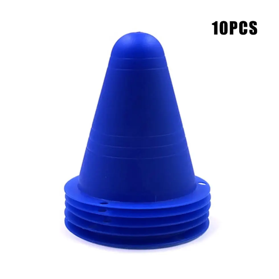 Miniatura: 10pcs Agility Maker Cones for Slalom Roller Skating Training Traffic Cone Sports