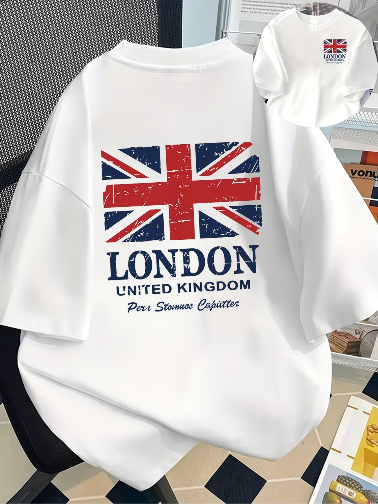 British Flag London United Kingdom Graphic T Shirt Men Women Summer Short Sleeve
