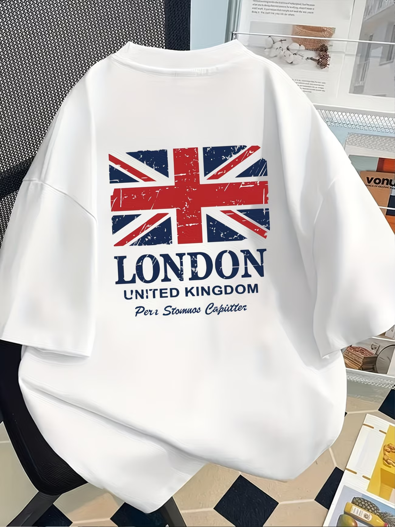 British Flag London United Kingdom Graphic T Shirt Men Women Summer Short Sleeve