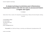 A simple technique to minimise post-inflammatory hyperpigmentation 