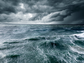 stormy sea with clouds