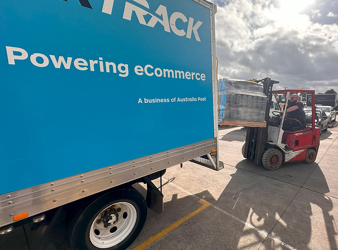 Fork Lift Loading Courier