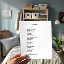 Serene scene of a list held in front of a tidy room.jpg
