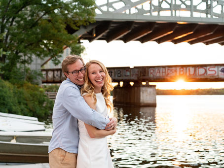 Charles River Tandem Bike Engagement Session