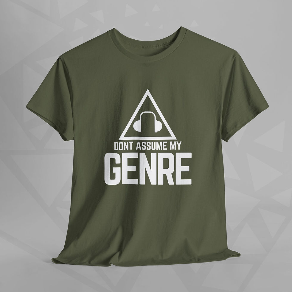 Thumbnail: Don't Assume My Genre Heavy Cotton Tee