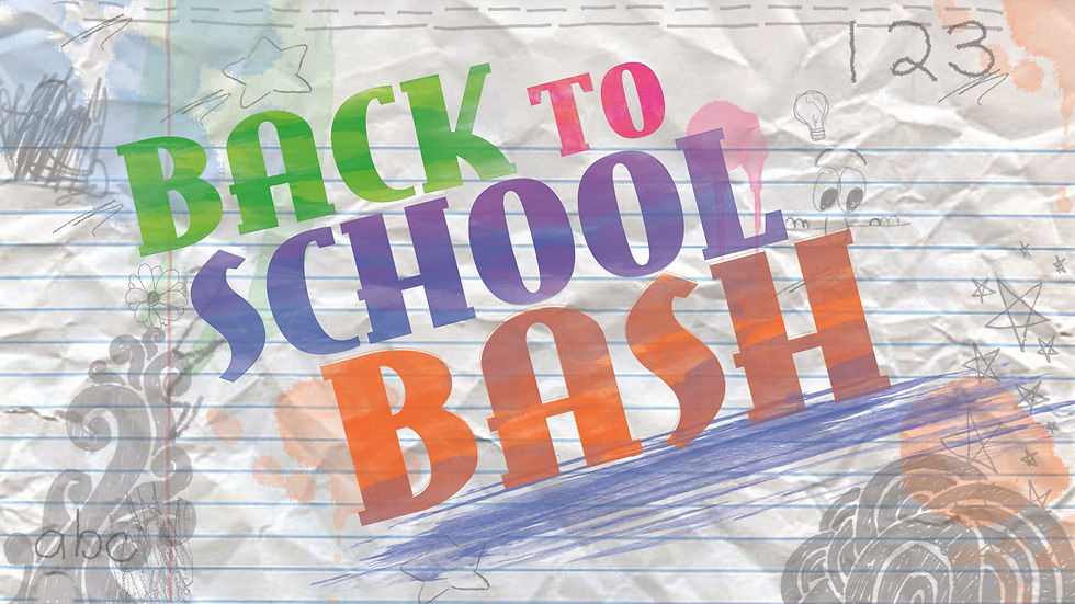 Back to School Bash print design