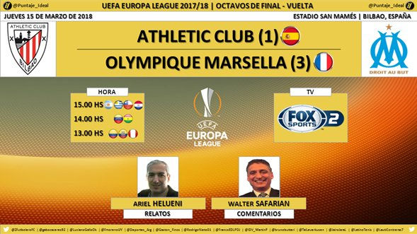 Athletic Club vs Olympique Marsella