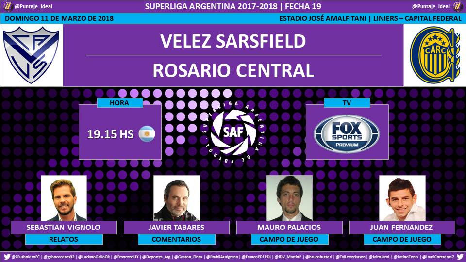 Velez Sarsfield vs Rosario Central
