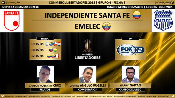 Santa Fe (COL) vs Emelec (ECU)