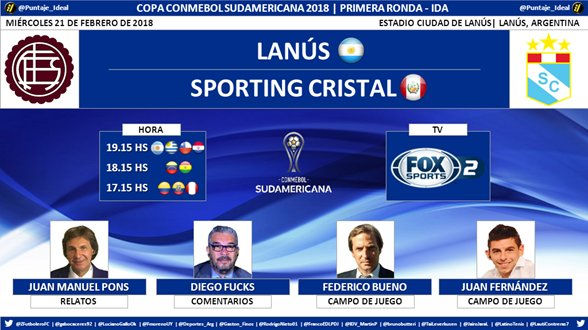 Lanus (ARG) vs Sporting Cristal (PER)