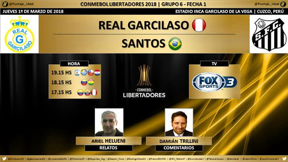 Real Garcilaso (PER) vs Santos (BRA)